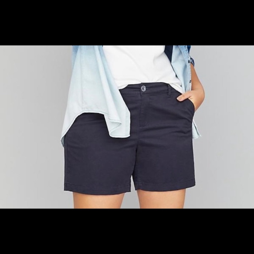 Navy Blue Lane Bryant Girlfriend Chino Short Sz 22